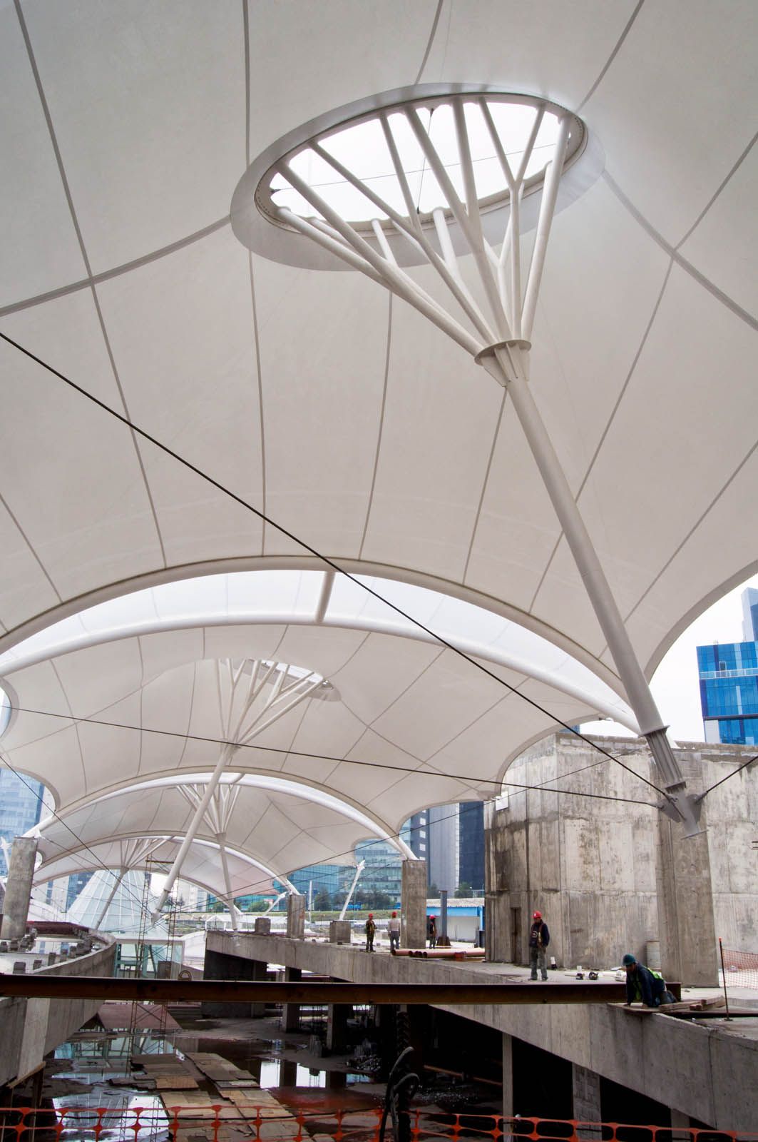 Diseño tenso estructuras, arquitectura textil