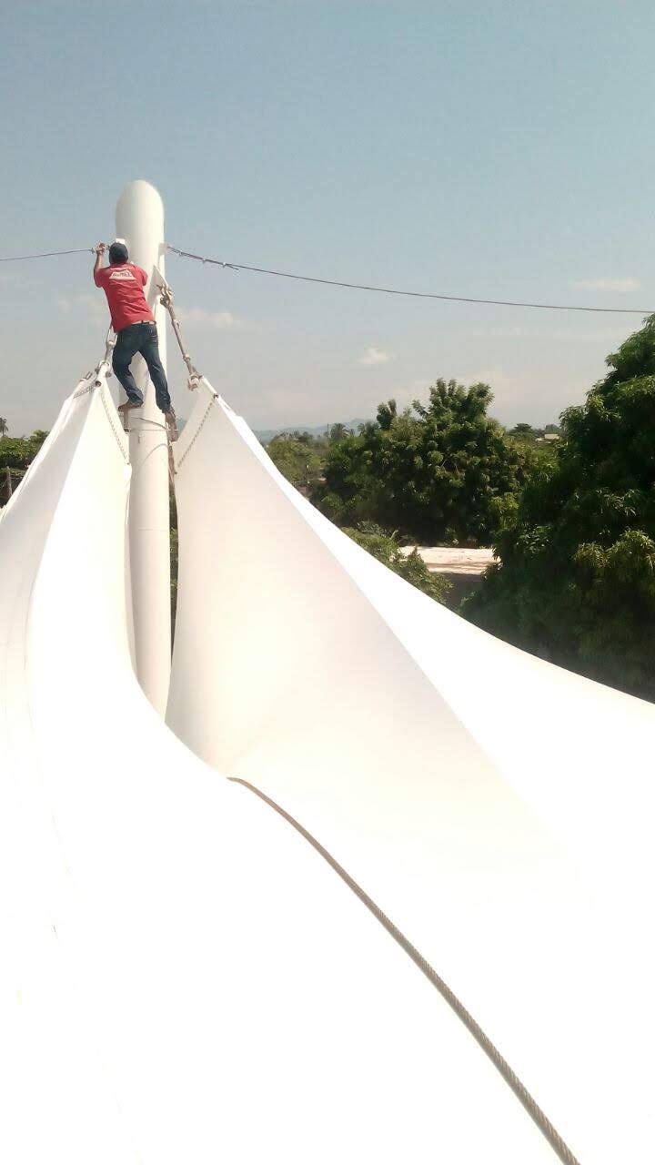 Diseño tenso estructuras, arquitectura textil